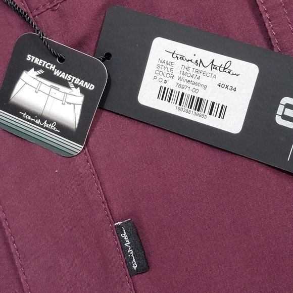 Travis Mathew The Trifecta Men’s Golf Pant In Winetasting Men's 40x34 - Picture 11 of 13